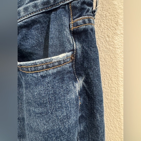 GRLFRND Tatum Mid-Rise Micro Bootcut Only Lies Cropped Cotton Blue Jeans Size 30 - Picture 7 of 16